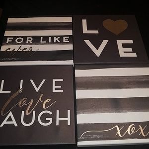 Bebe wall decor' 4 canvas wall pictures